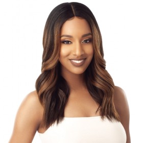 Outre Synthetic I Parting Swiss Lace Front Wig SHATAYA